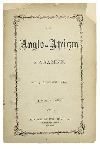 HARPER, FRANCES ELLEN W; MARTIN R. DELANY, ET AL. The Anglo-African Magazine.